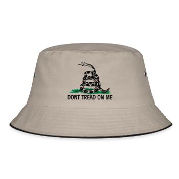 Gadsden Flag - Bucket Hat - Khaki/Schwarz - Vorne