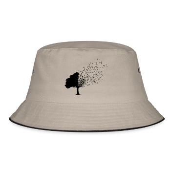 Herbst - Bucket Hat - Khaki/Schwarz - Vorne