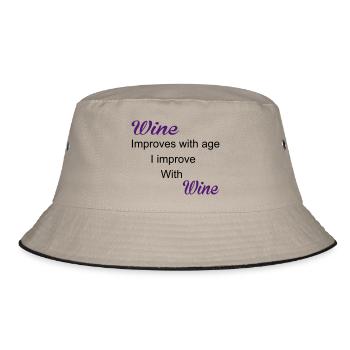 Wine - Bucket Hat - khaki/black - Front