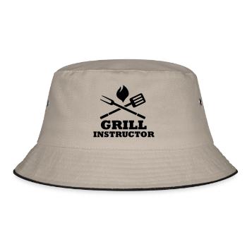 Grill Instructor - Bucket Hat - khaki/black - Front