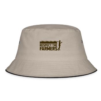 Respect the Farmer - Respect the Farmers - Bucket Hat - khaki/black - Front