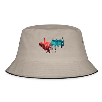 Rostock Skyline - Bucket Hat - khaki/black - Front