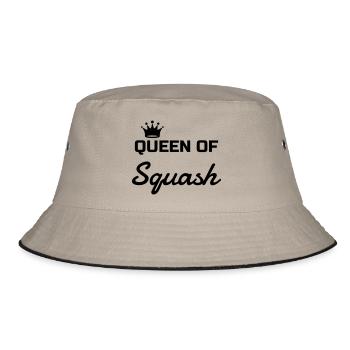 Squash Sport Game Match Champion Victory - Bucket Hat - Khaki/Schwarz - Vorne