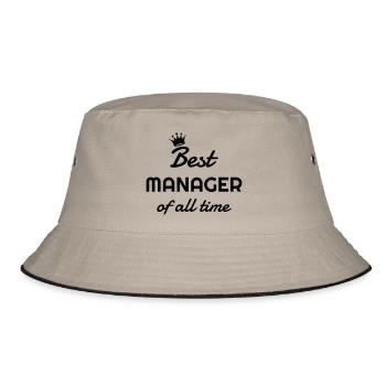 Manager Boss Chef Patron Work Job Society - Bucket Hat - khaki/black - Front