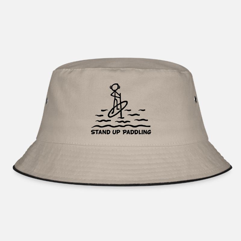 Stand Up Paddling - Bucket Hat - Khaki/Schwarz