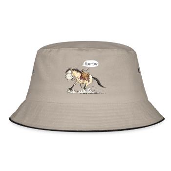 Yeah Haw Quarter Horse - Bucket Hat - khaki/black - Front