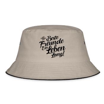 beste freunde ein leben - Bucket Hat - Khaki/Schwarz - Vorne