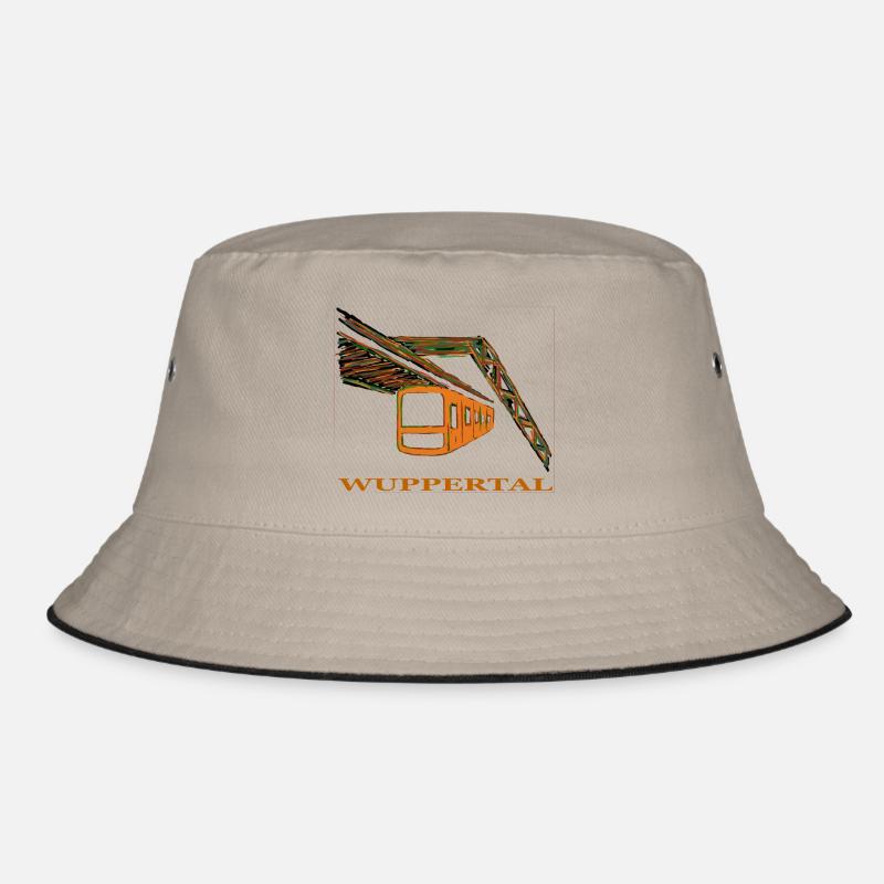 Schwebebahn - Bucket Hat - Khaki/Schwarz