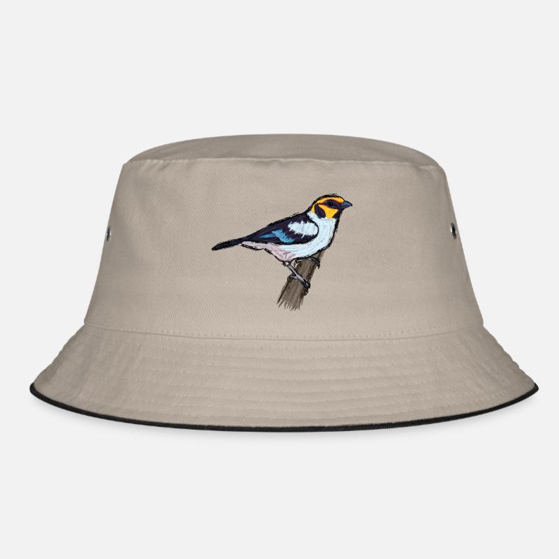 Red forehead tanger / Flame-Faced Tanager Design I Bucket Hat