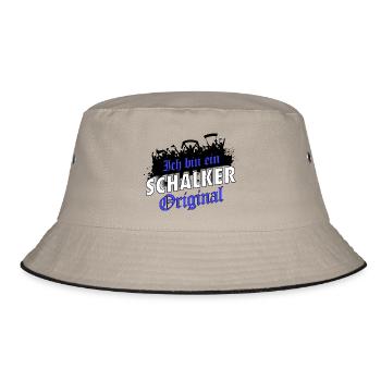 Ich bin ein Schalker Original | Schalke Geschenk - Bucket Hat - Khaki/Schwarz - Vorne