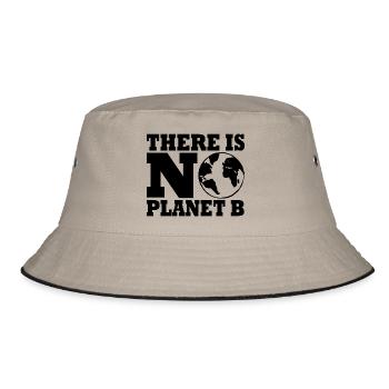 There is no planet B - Bucket Hat - khaki/black - Front
