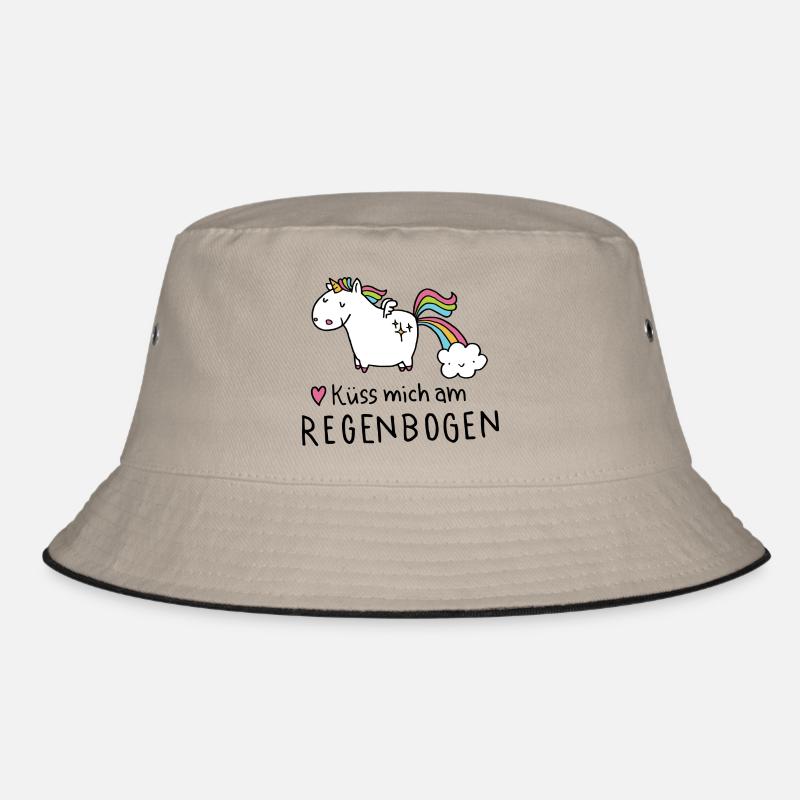 Kü mich am Regenbogen Bucket Hat