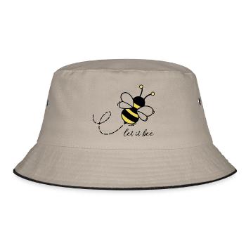 Let it be bee - Bucket Hat - Khaki/Schwarz - Vorne