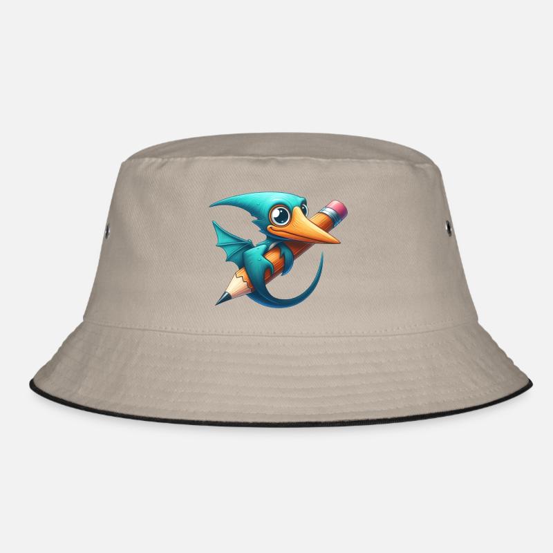 Pterodactyl Pencil Kawaii Pterosaur Dino Bucket Hat