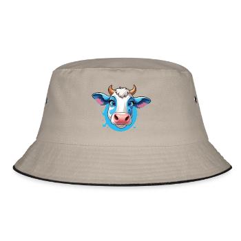 Bunte Kuh - Bucket Hat - Khaki/Schwarz - Vorne