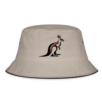 Modern Kangaroo - Bucket Hat - khaki/black - Front