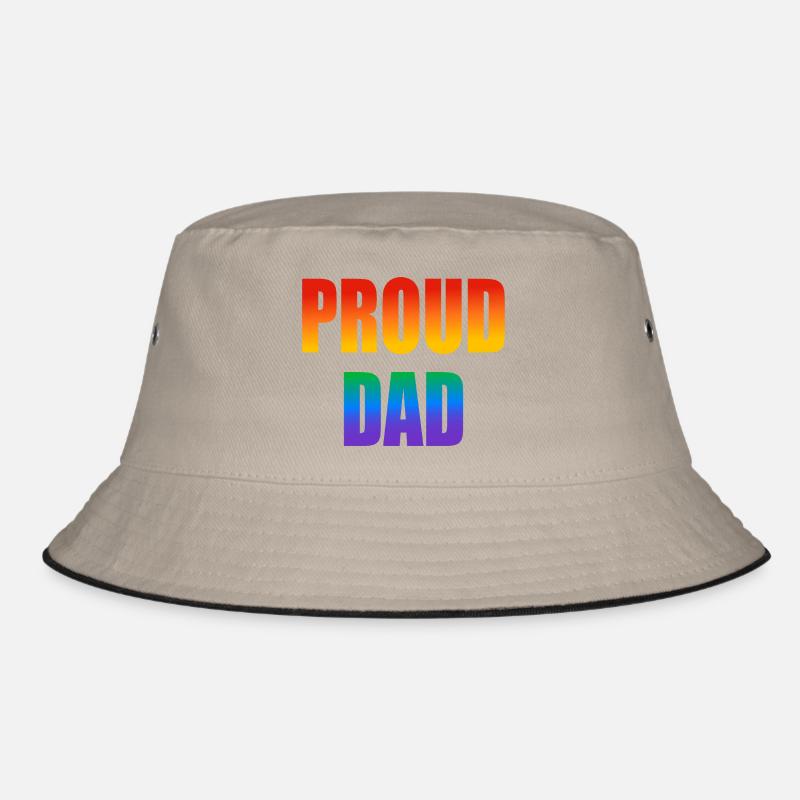 Stolzer Papa schwuler Regenbogen Bucket Hat