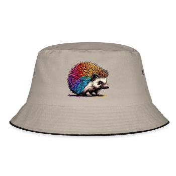 Igel - Bucket Hat - Khaki/Schwarz - Vorne