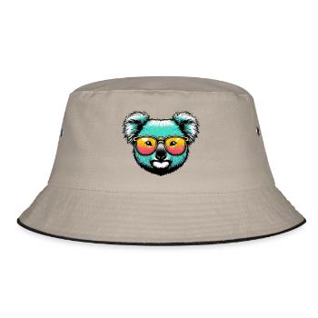 Koala - Bucket Hat - Khaki/Schwarz - Vorne