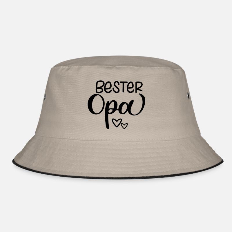 Bester Opa - Bucket Hat - Khaki/Schwarz