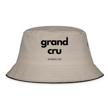 grand cru sommelier - Bucket Hat - Khaki/Schwarz - Vorne