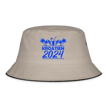 kroatien 2024 - Bucket Hat - Khaki/Schwarz - Vorne