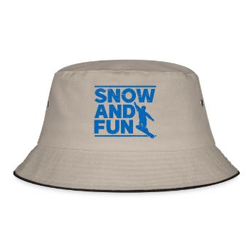 Skifahren Snowboard Berge Urlaub Schnee Freestyle - Bucket Hat - Khaki/Schwarz - Vorne