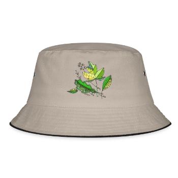 List - Bucket Hat - khaki/black - Front
