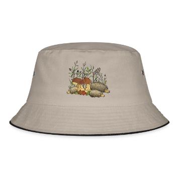 Igel - Bucket Hat - Khaki/Schwarz - Vorne