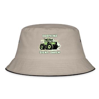 Village child pulls through - Bucket Hat - khaki/black - Front