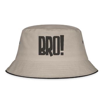 BRO forever Brothers - Bucket Hat - Khaki/Schwarz - Vorne