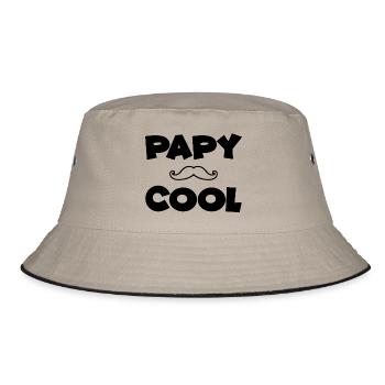 tee shirt papy cool - Bob - kaki/noir - Devant