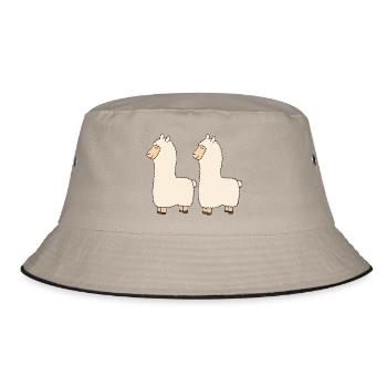 Lama Double Pack - Bucket Hat - khaki/black - Front