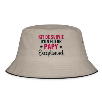 Kit De Survie Futur Papy Cadeau personnalisé - Bob - kaki/noir - Devant