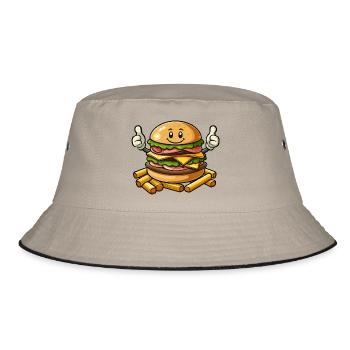 Hamburger avec frites - Bob - kaki/noir - Devant