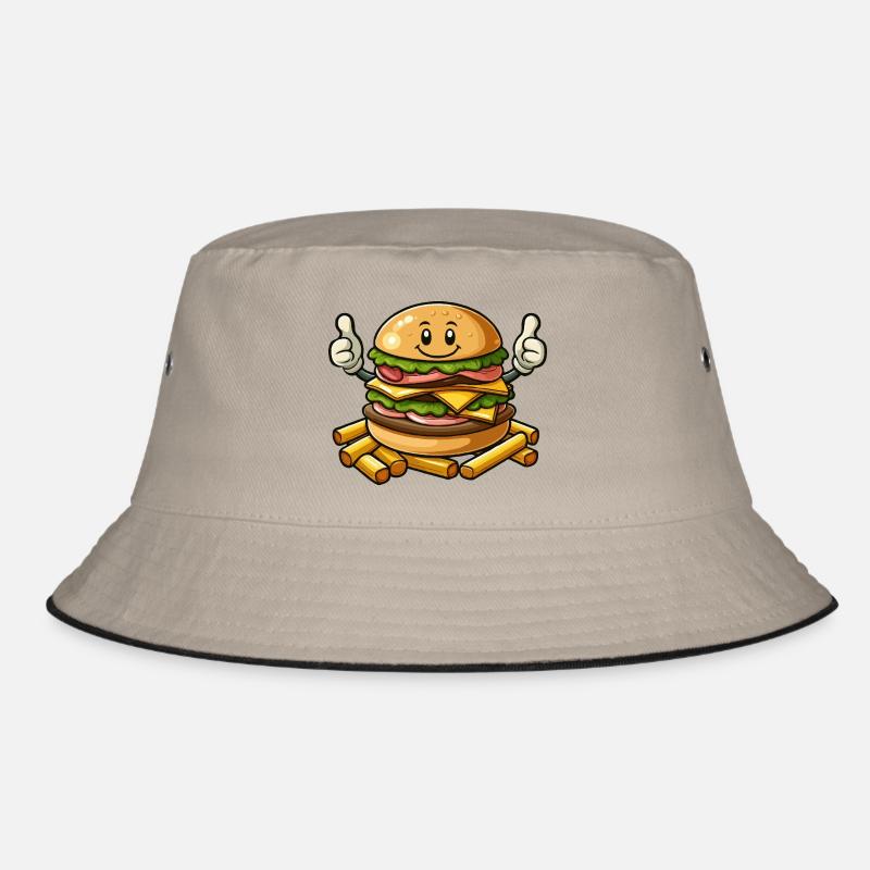 Hamburger avec frites - Bob - kaki/noir