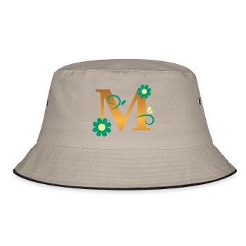 M - Bucket Hat - khaki/black - Front