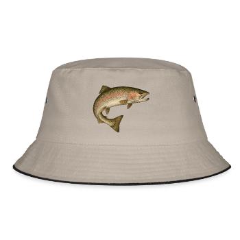 Fish Fishing - Bucket Hat - khaki/black - Front