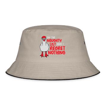 On the naughty list and I regret nothing Böse Möwe - Bucket Hat - khaki/black - Front