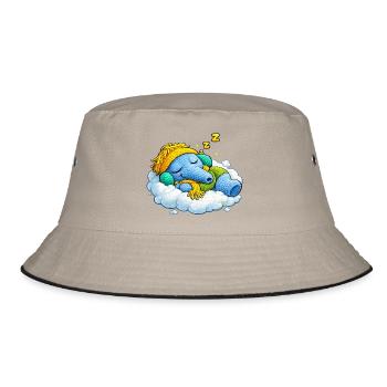 Leo Longnose Sleeping - Bucket Hat - khaki/black - Front