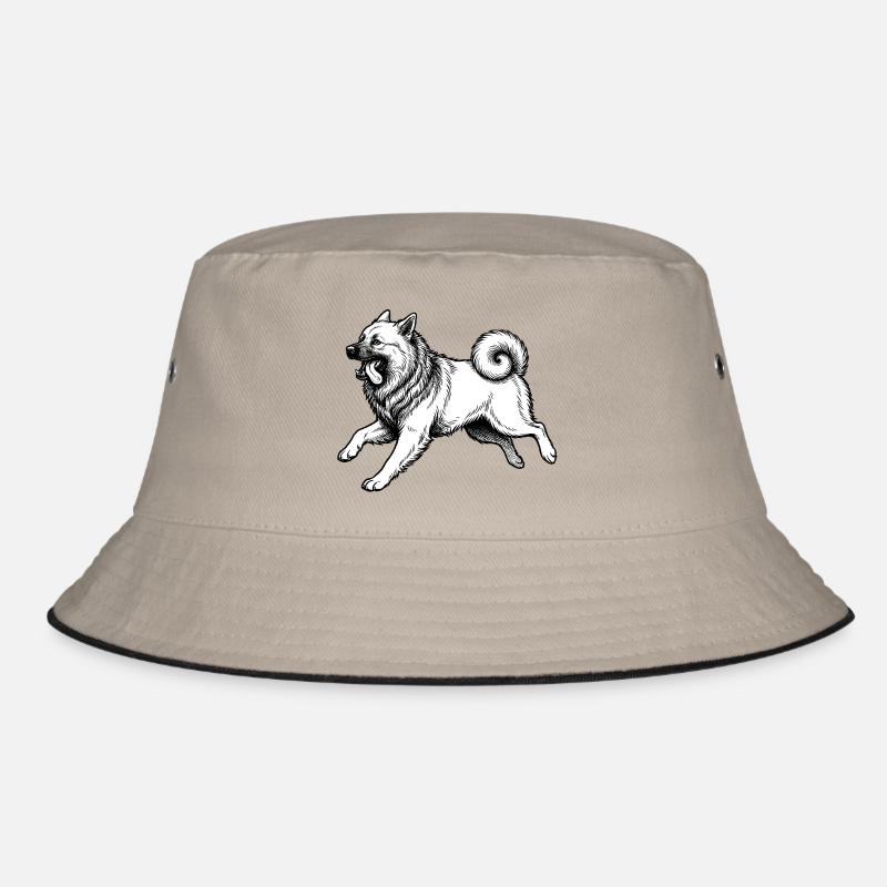 Eurasier | Hell - Bucket Hat - Khaki/Schwarz