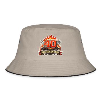 40 Meister am Rost - Bucket Hat - Khaki/Schwarz - Vorne