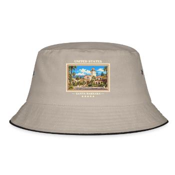 Vereinigte Staaten Santa Barbara Vintage Marke - Bucket Hat - Khaki/Schwarz - Vorne