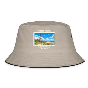 Vereinigte Staaten Cape Hatteras Vintage Marke - Bucket Hat - Khaki/Schwarz - Vorne