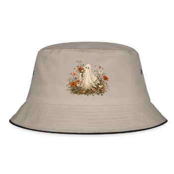 Wildblumen Geist - Bucket Hat - Khaki/Schwarz - Vorne