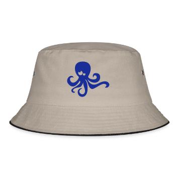 Octopus - Bucket Hat - Khaki/Schwarz - Vorne