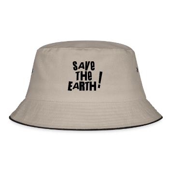 Save the earth - Bucket Hat - khaki/black - Front