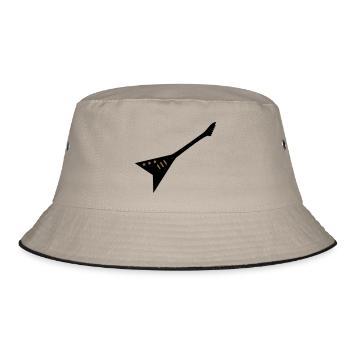e-gitarre - Bucket Hat - Khaki/Schwarz - Vorne