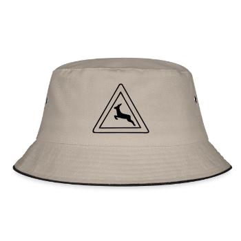 wild - Bucket Hat - Khaki/Schwarz - Vorne