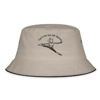 Tanz mal aus der Reihe! - Bucket Hat - Khaki/Schwarz - Vorne